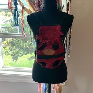 Red Pet Front Carrier Dog Backpack - Comfortable Hands-Free Wear